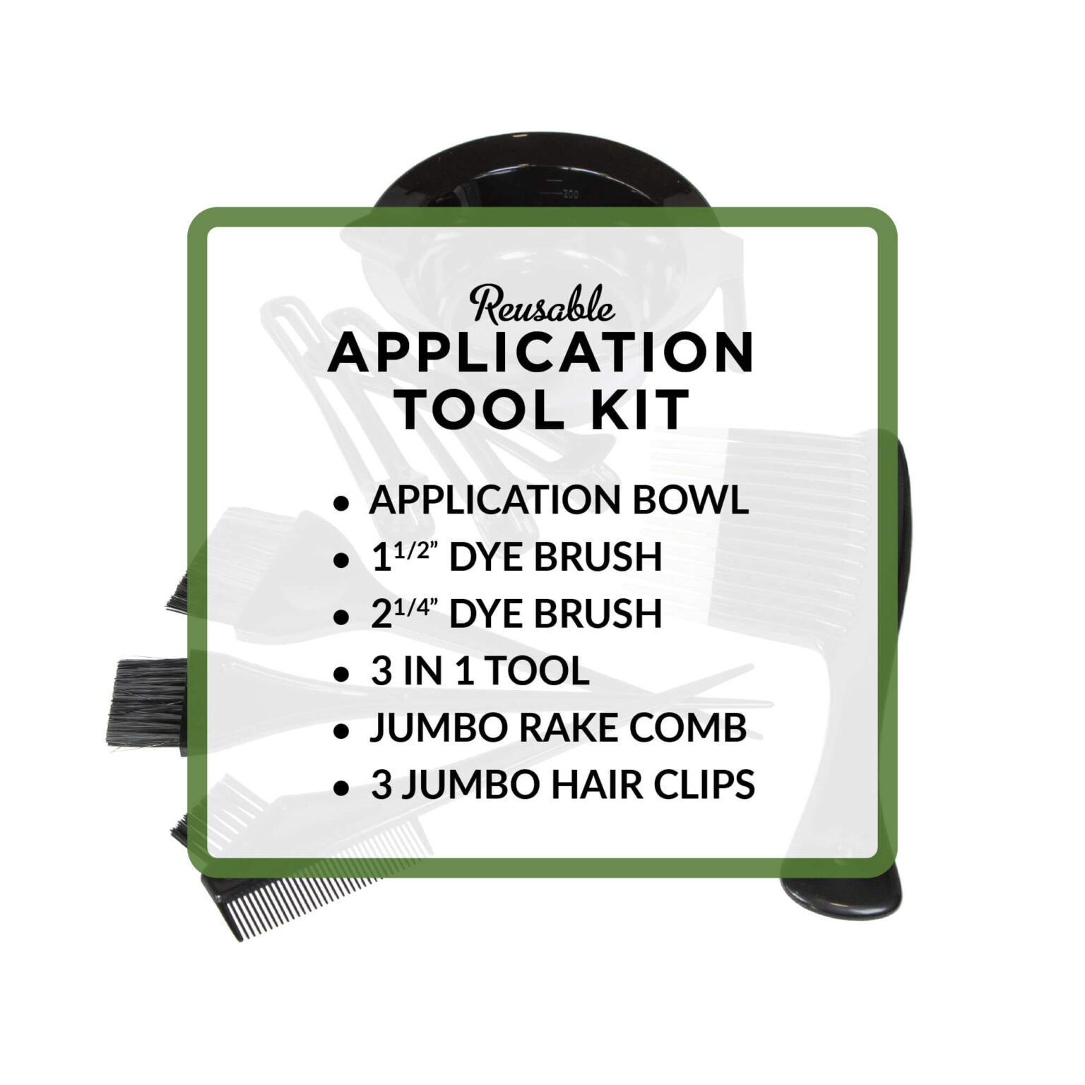 henna hair dye application tool kit