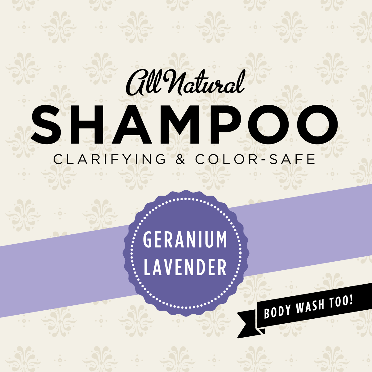 HCL Organic Sulfate Free Geranium Lavender Shampoo