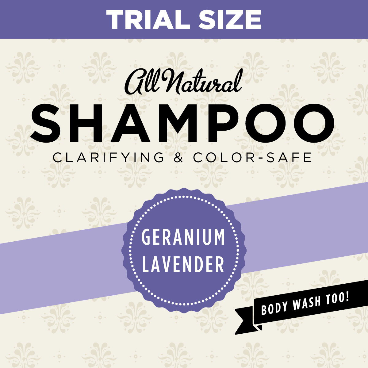 HCL Organic Sulfate Free Geranium Lavender Shampoo Trial Size