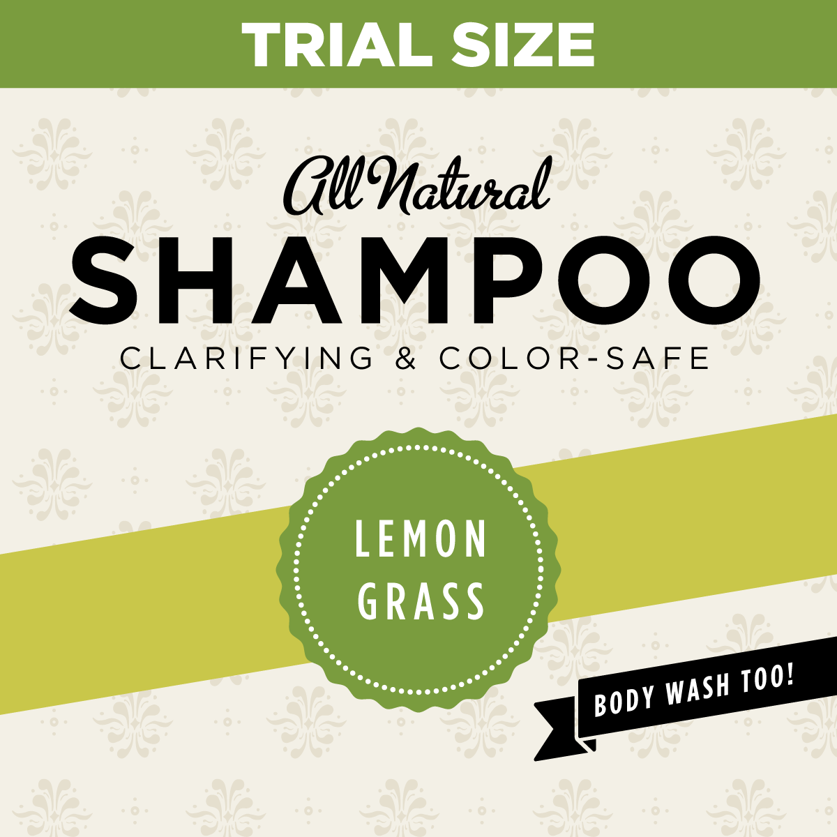 HCL Organic Sulfate Free Lemongrass Shampoo Trial Size