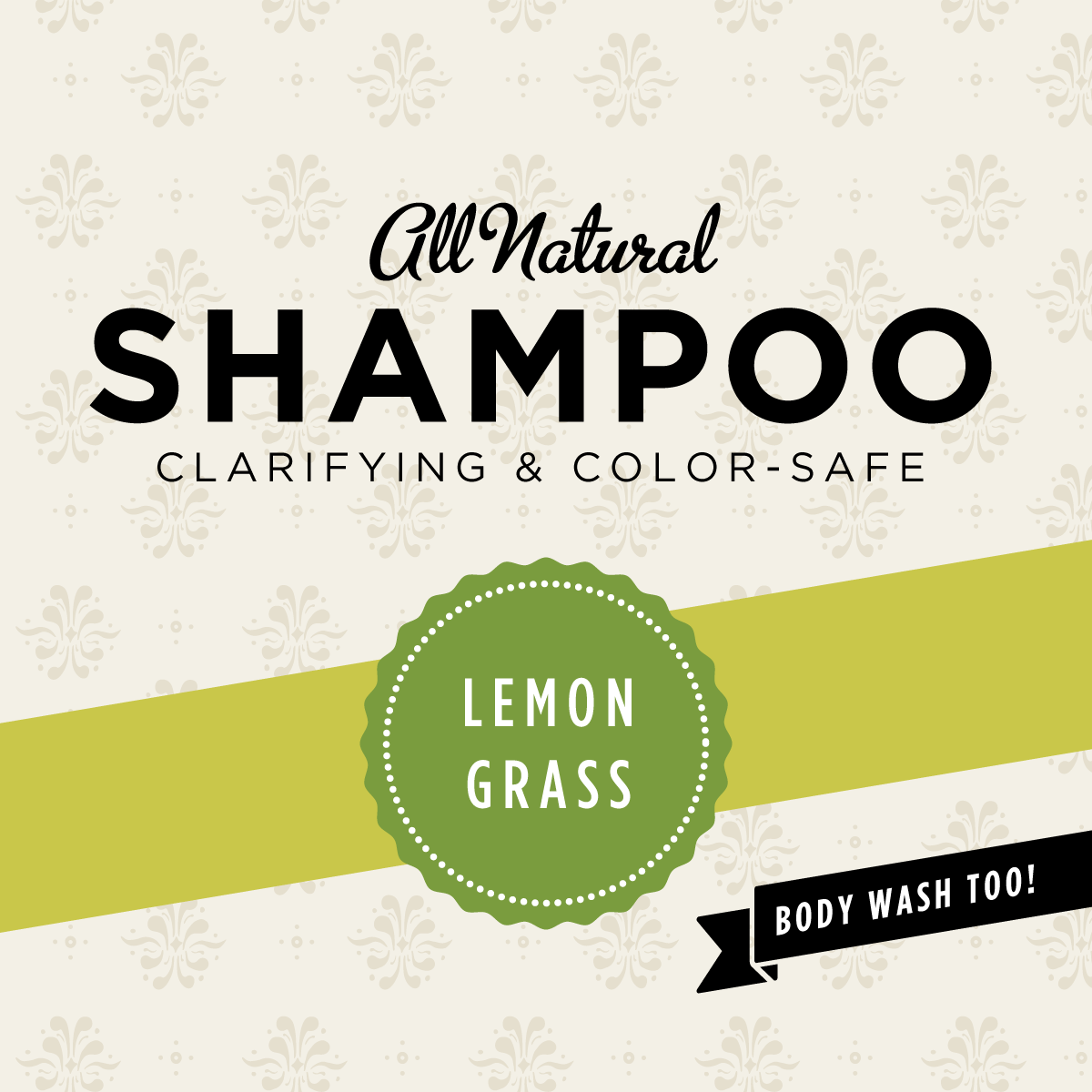 HCL Organic Sulfate Free Lemongrass Shampoo