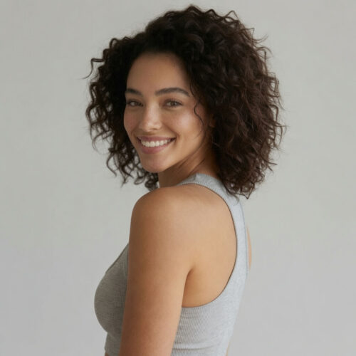 Henna Color Lab dark brown hair dye alternative hair style.