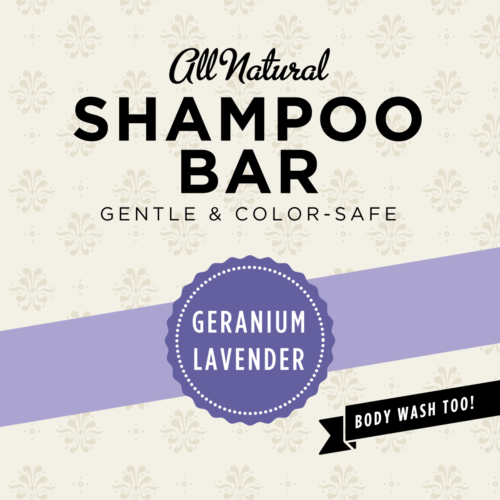 Geranium-Lavender Sulfate Free Shampoo Bar