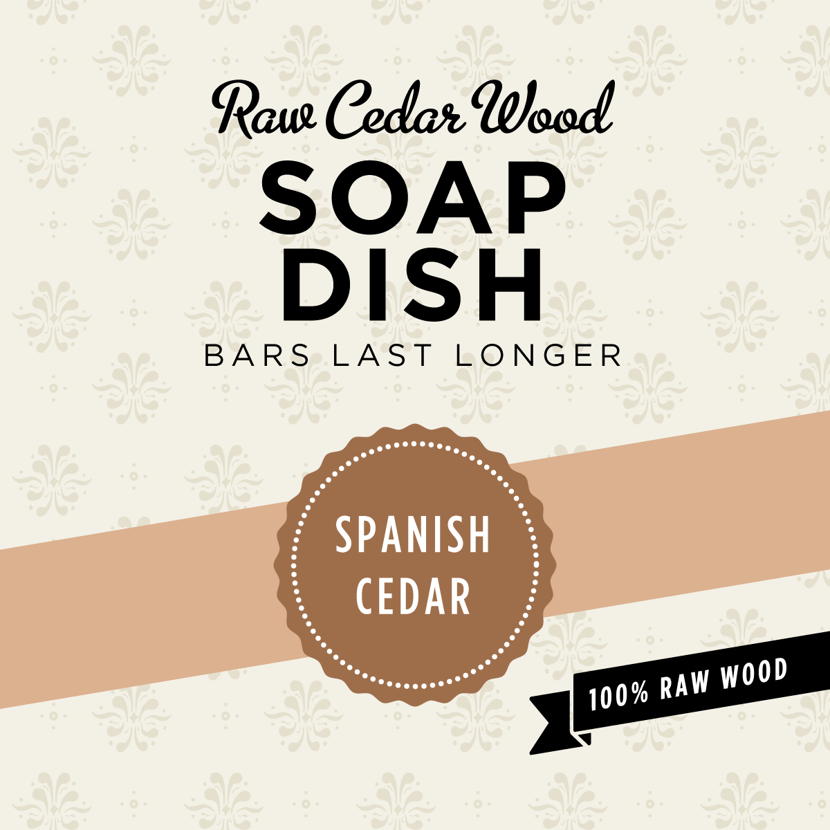 raw cedar soap dish