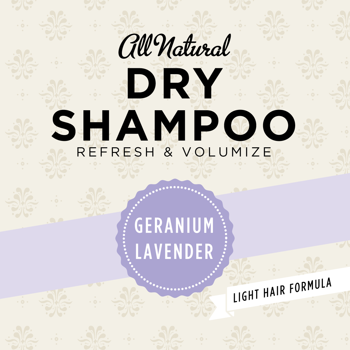 Organic dry shampoo for light hair
