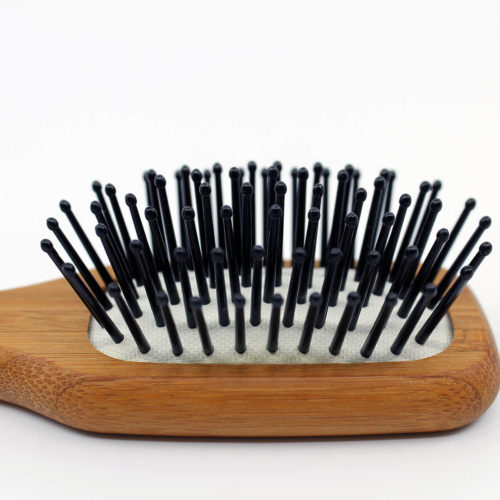 mini hair brush, bamboo hair brush