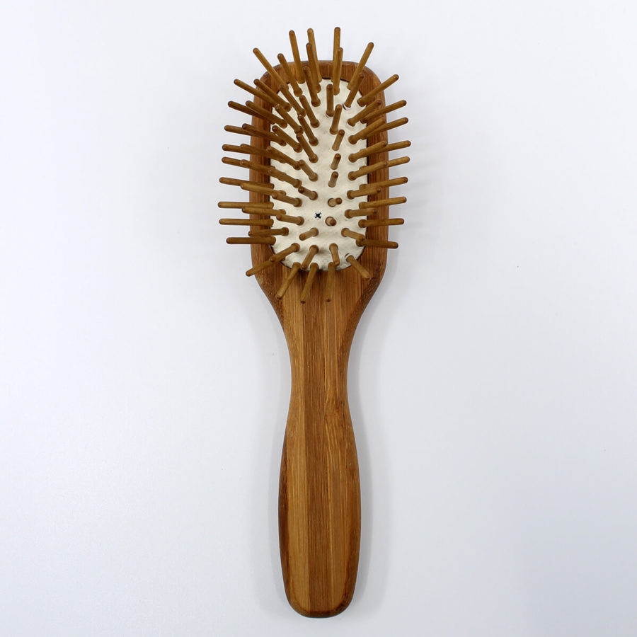 mini hair brush, bamboo hair brush