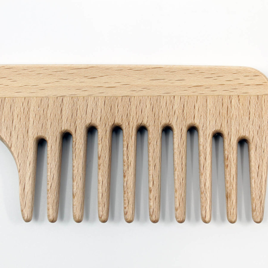 wide tooth comb, wooden comb