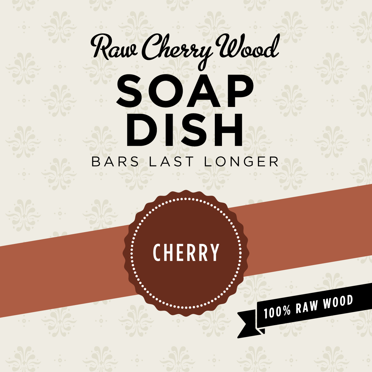 raw cherry wood soap dish