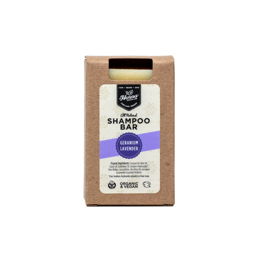 geranium-lavender shampoo bar, organic shampoo bar
