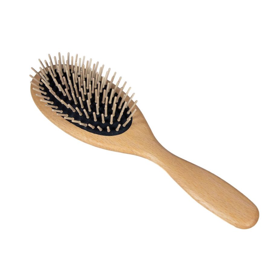 beechwood wooden pin oval brush