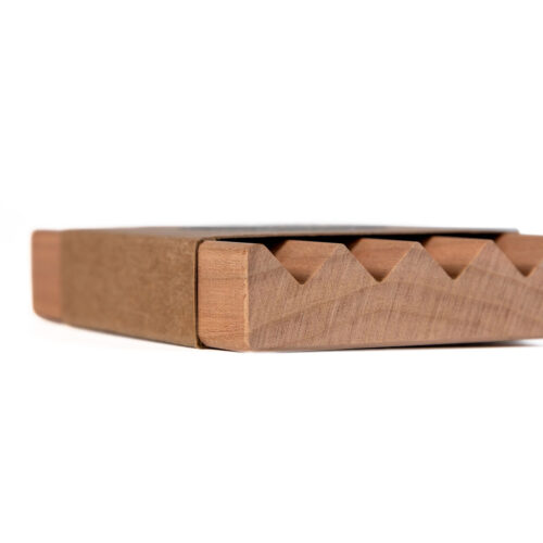 v-channel raw wood soap dish