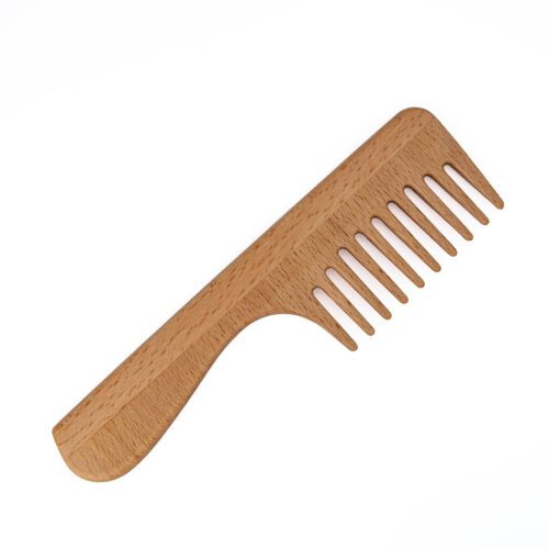 wide tooth beechwood comb