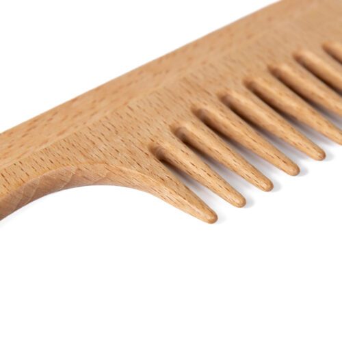wide tooth beechwood comb