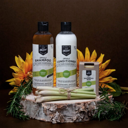 Lemongrass-rosemary hair care collection: lemongrass shampoo, rosemary shampoo, organic shampoo, lemongrass conditioner, lemongrass hair conditioner, rosemary hair conditioner