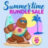 Summertime Bundle Sale: Up to 40% off. Beach bigfoot.