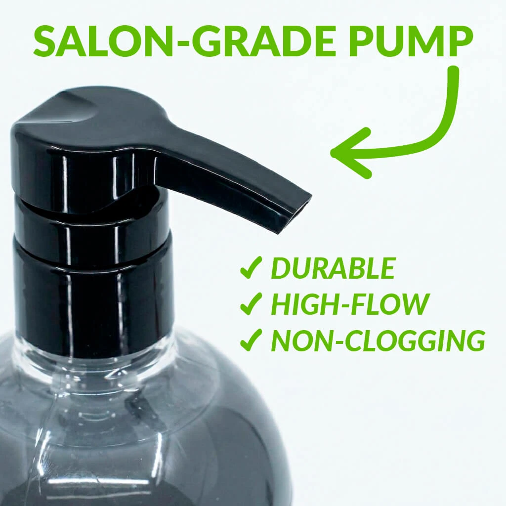 Salon-grade pump. Durable, high-flow, non-clogging for Zen Garden Cleansing Conditioner.
