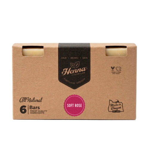 6-pack soft rose shampoo bars.