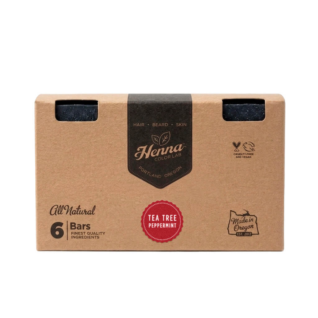 6-pack tea tree-peppermint shampoo bars.