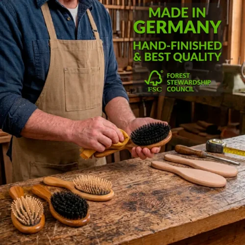 Made in Germany. Hand-finished & Best quality brushes. FSC Certified Wood.