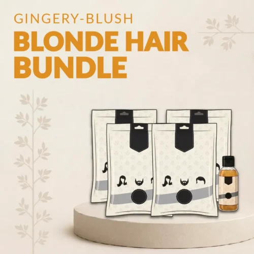 Henna hair dye gingery-blush blonde hair bundle.
