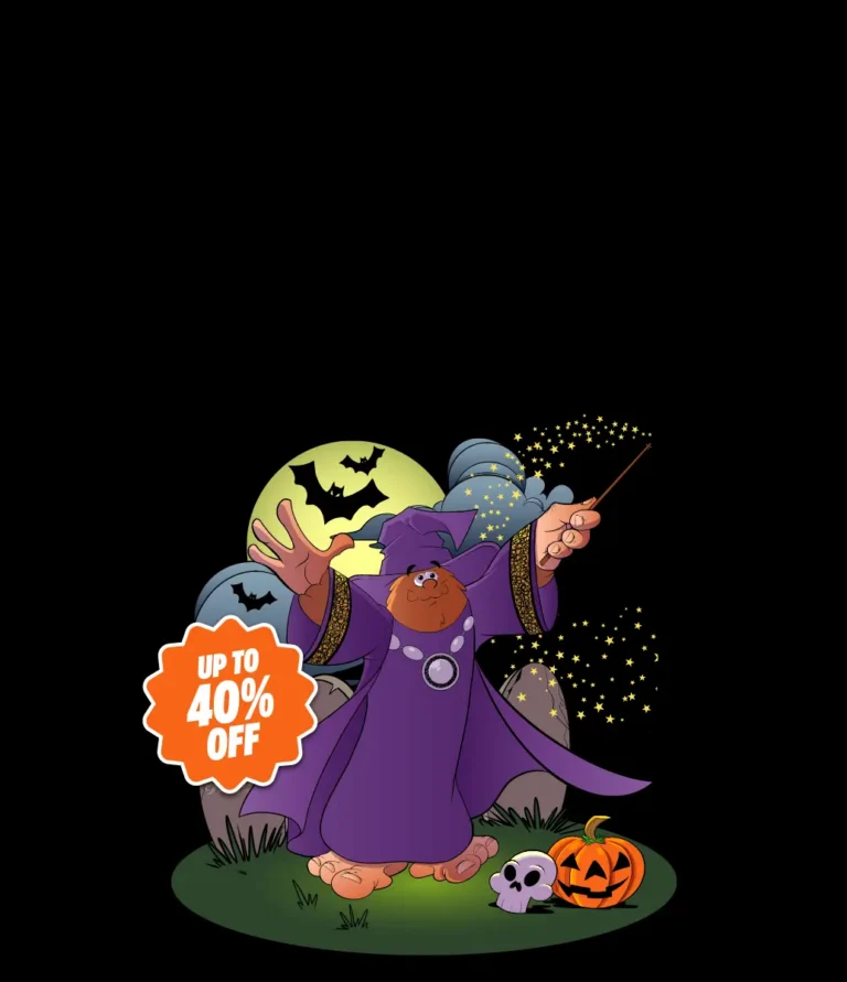 Bigfoot wizard image. Halloween Sale: 20% OFF EVERYTHING. Coupon SCARY20.